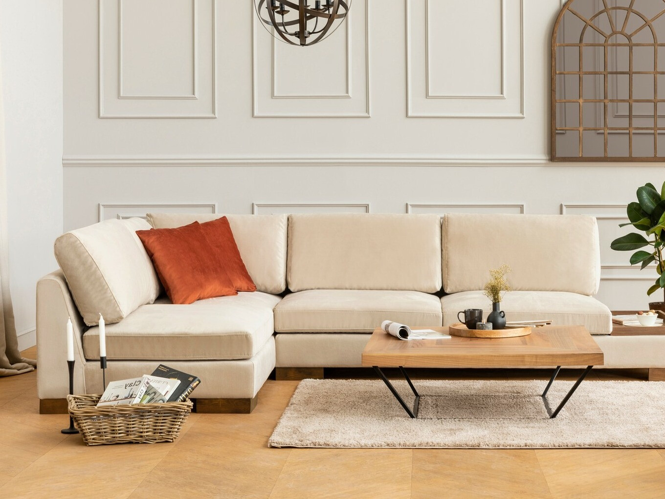 Sofá rinconero Altadena 448 (Beige)