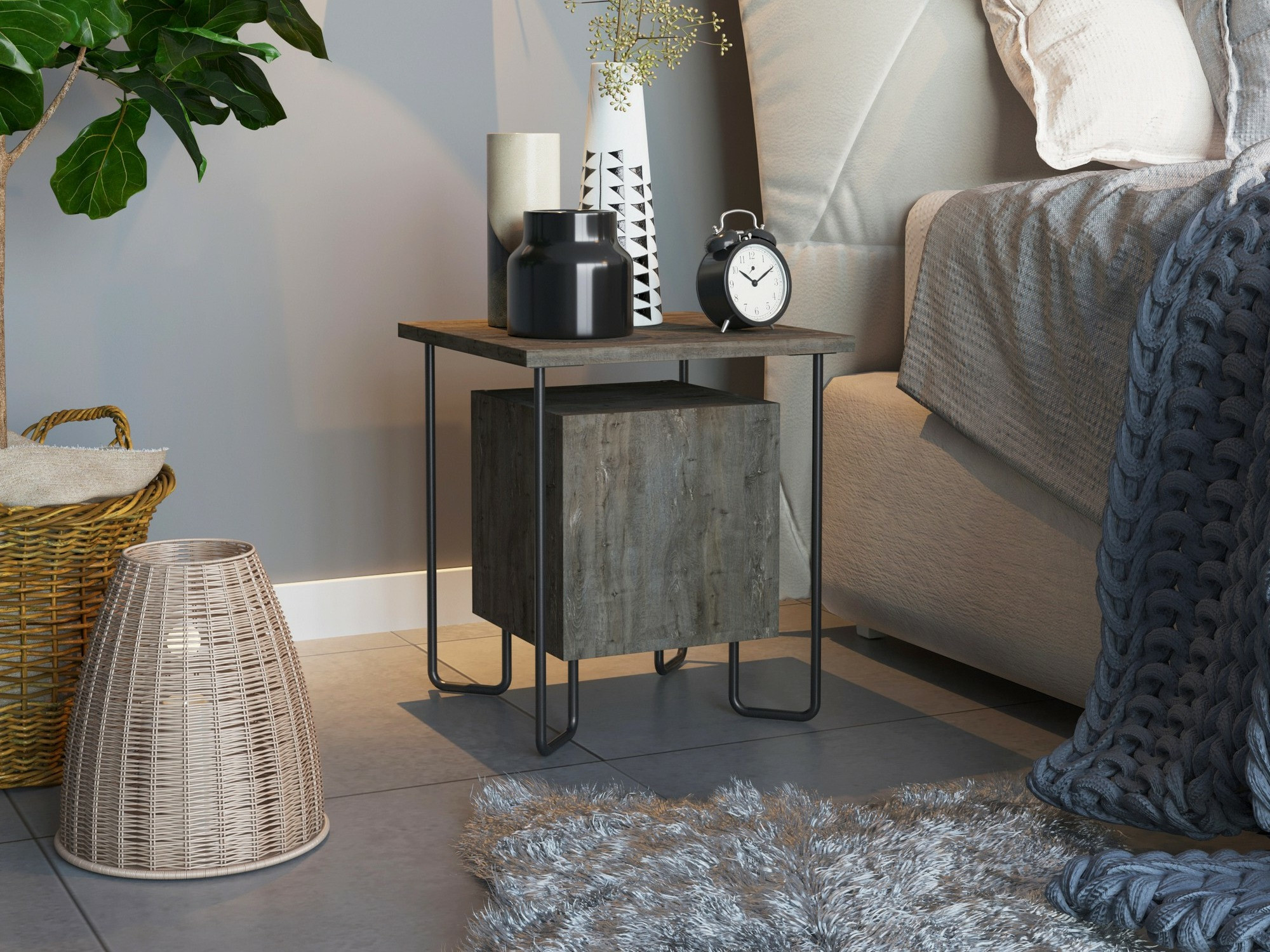 Mesilla de noche Kailua 1509 (Marrón oscuro)