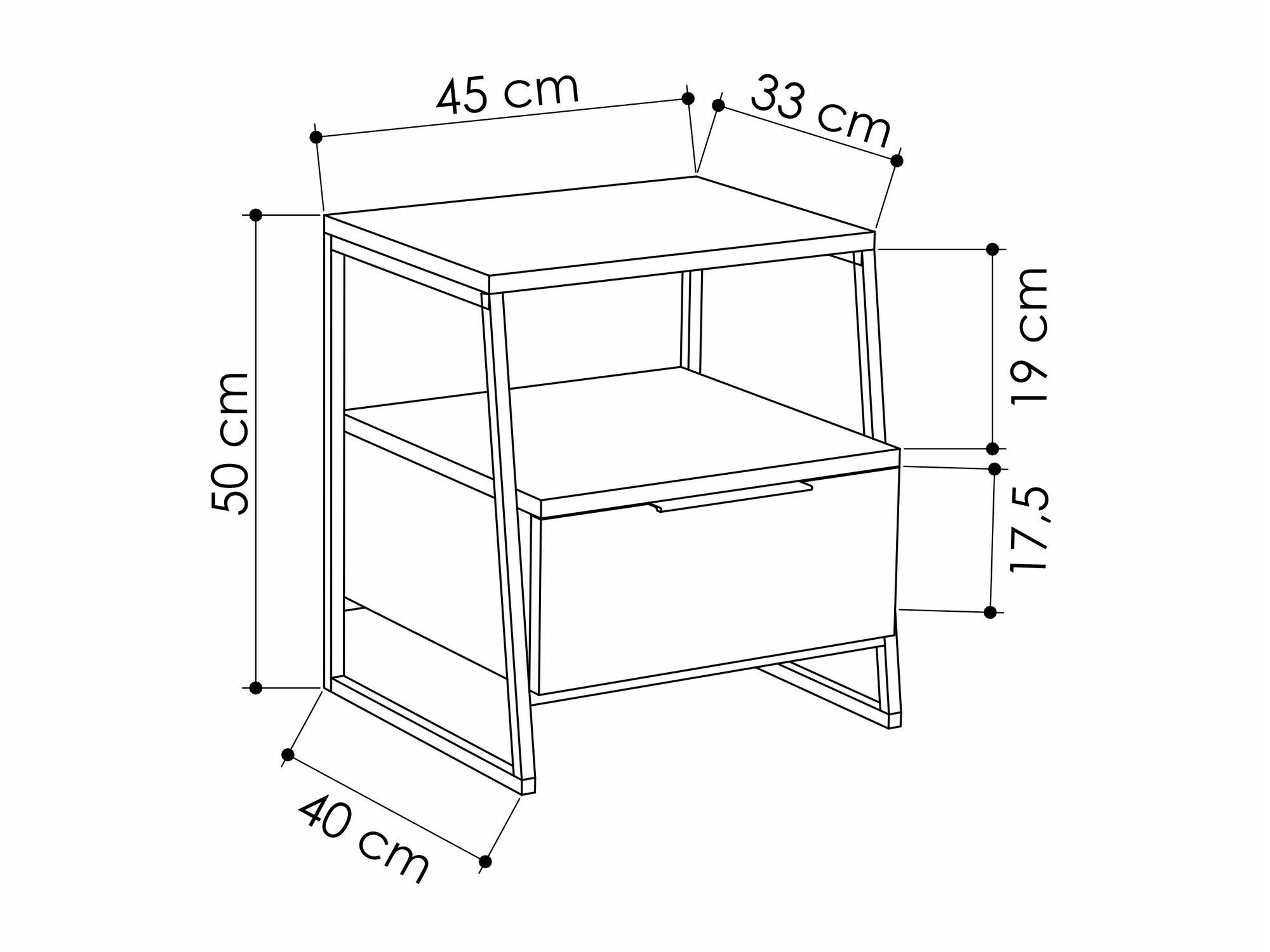 Mesilla de noche Kailua 1519 (Gris)