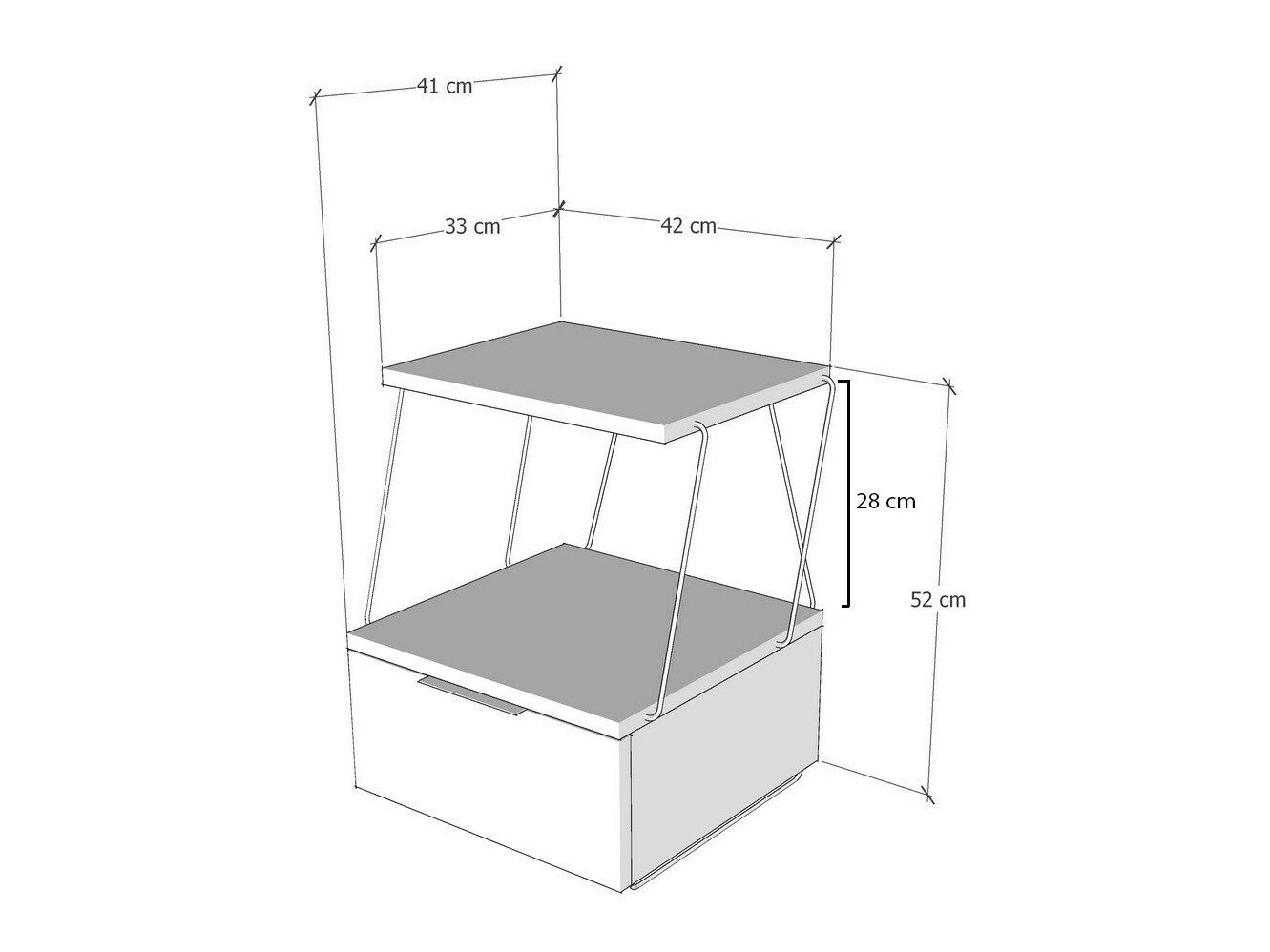Mesilla de noche Kailua 1541 (Antracita)