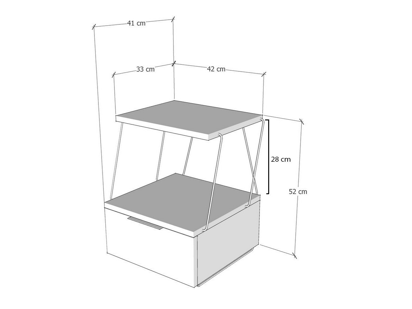 Mesilla de noche Kailua 1541 (Pino)