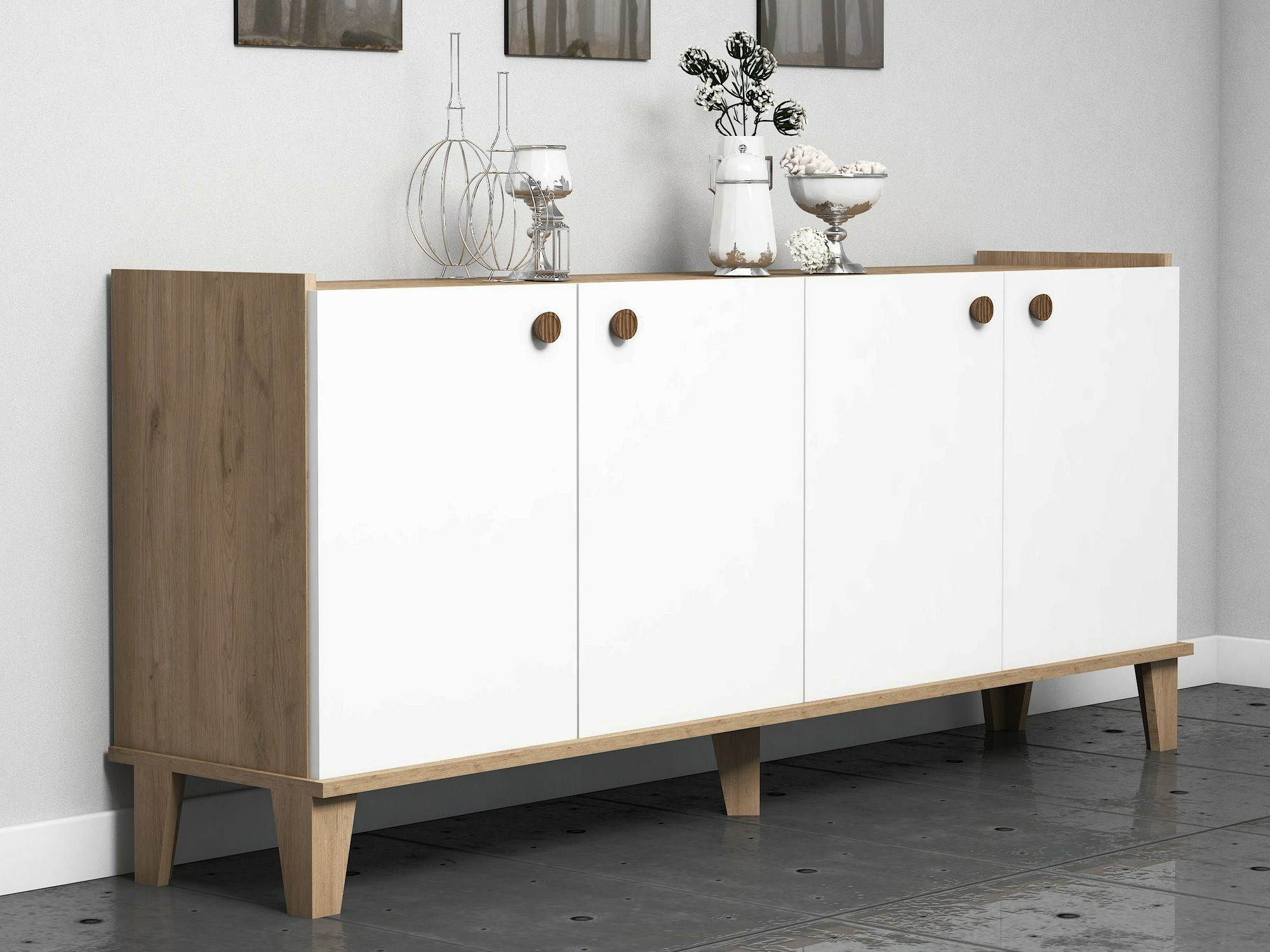 Aparador Kailua 1546 (Roble + Blanco)