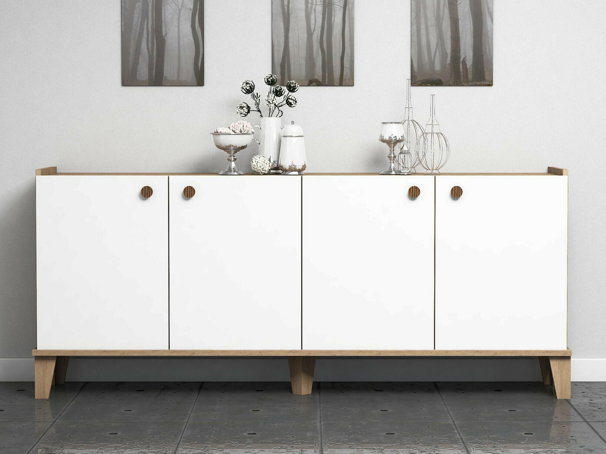 Aparador Kailua 1546 (Roble + Blanco)