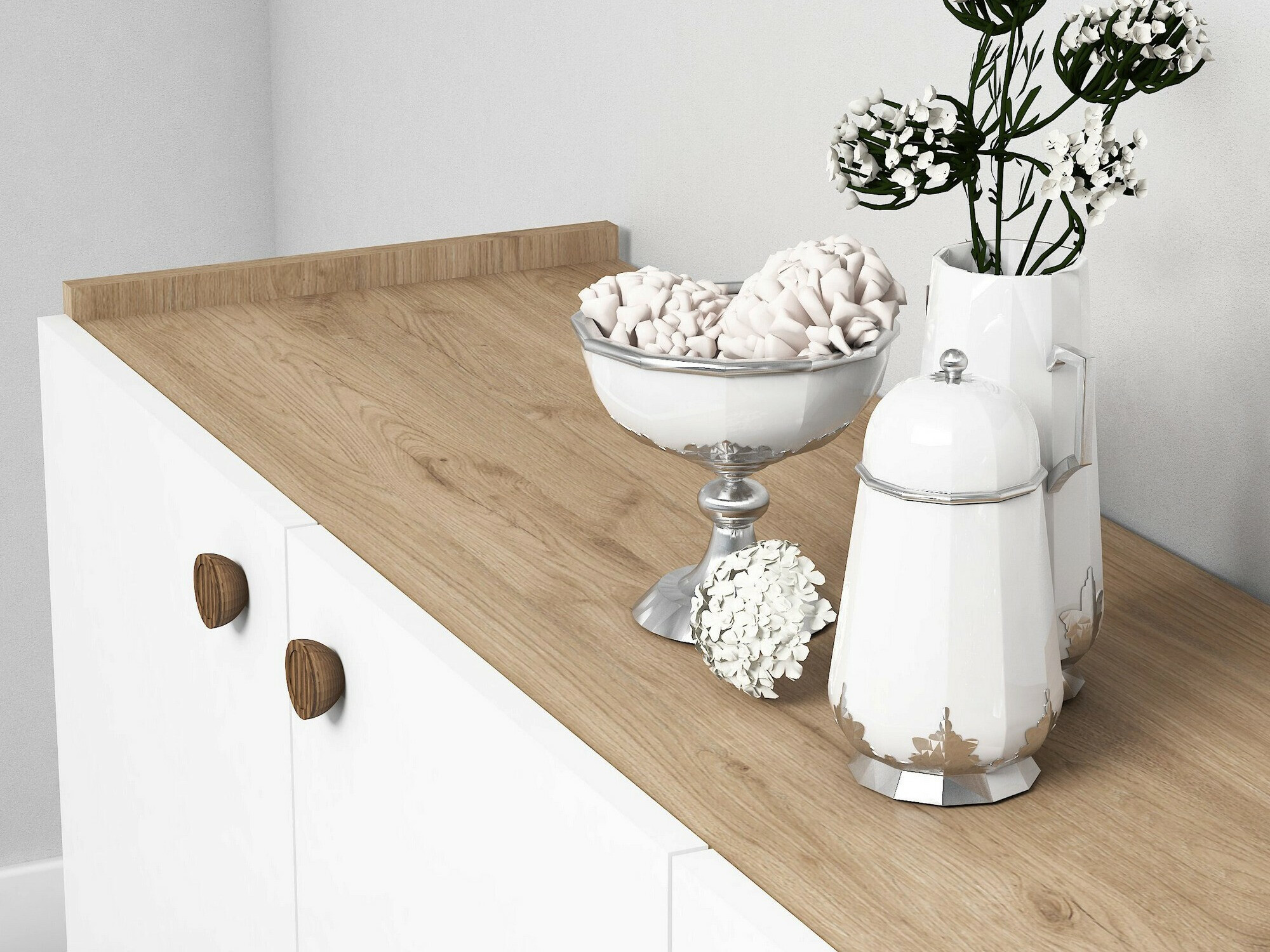 Aparador Kailua 1546 (Roble + Blanco)