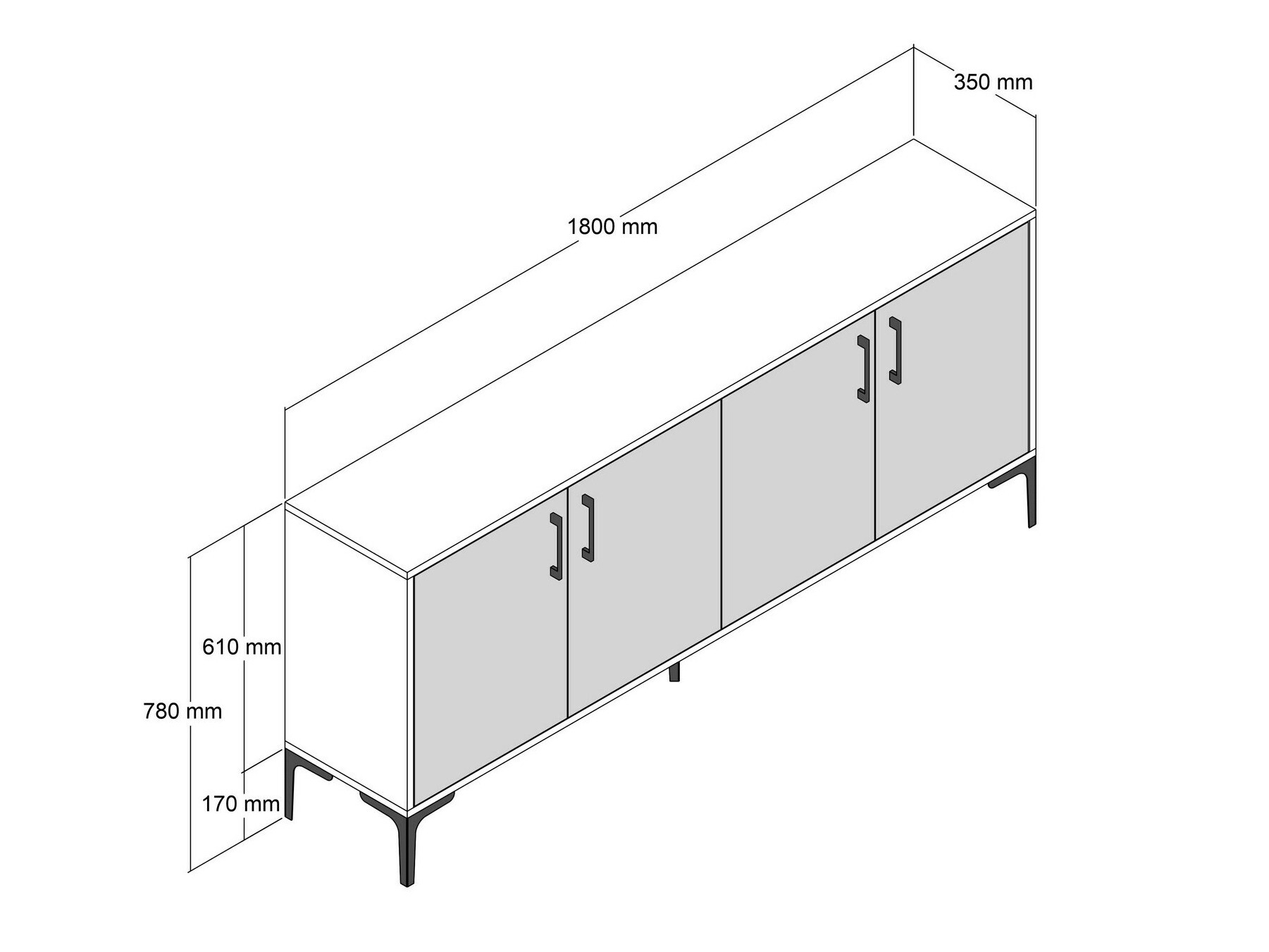 Aparador Kailua 1547 (Blanco)