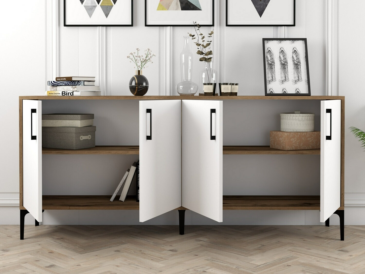 Aparador Kailua 1547 (Nogal + Blanco)