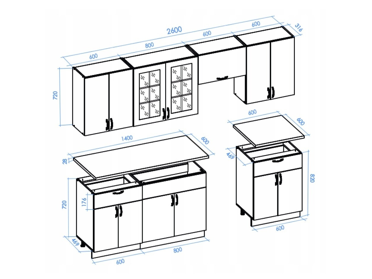 Conjunto de cocina Houston Lumen III