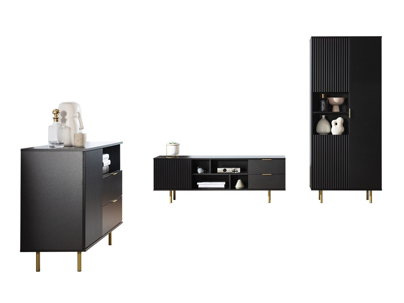 Conjunto de salón Virdomi 107 (Negro)