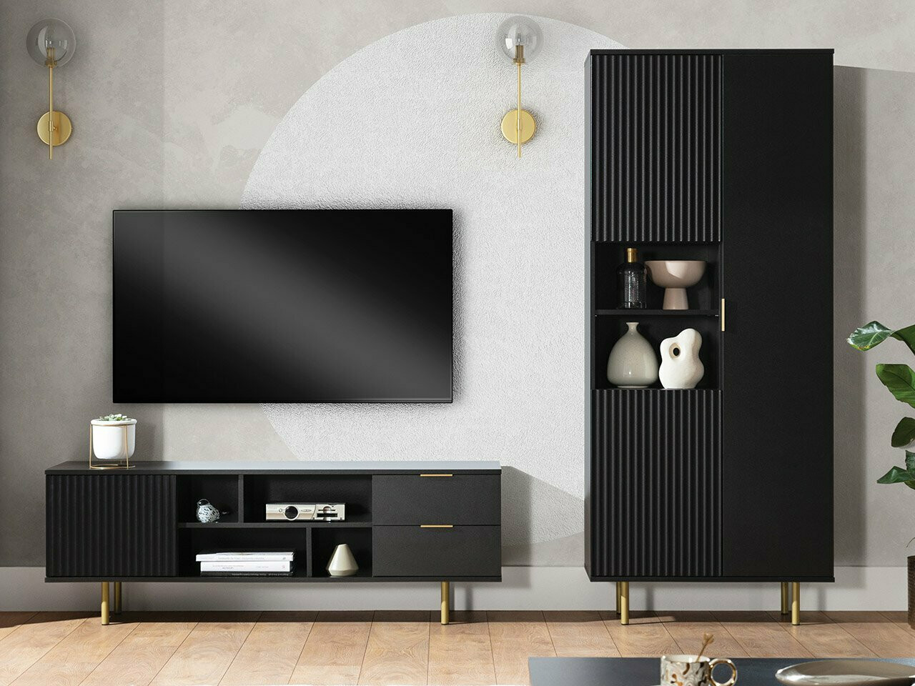 Mueble TV Virdomi 105 (Negro)