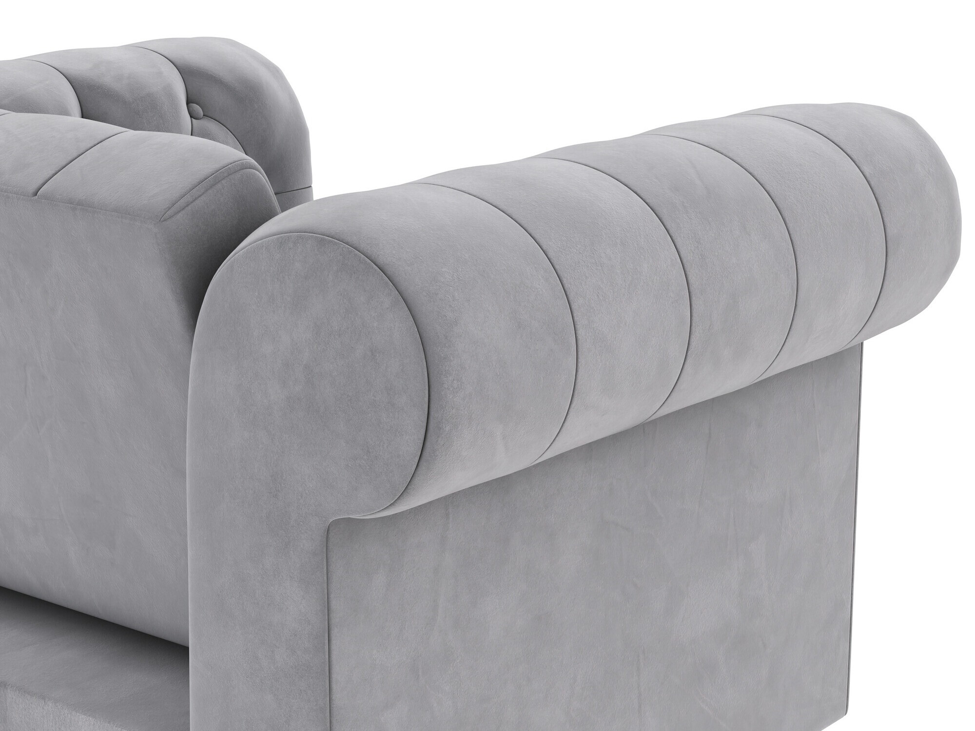 Chesterfield sillón Tulsa 630 (Gris claro)