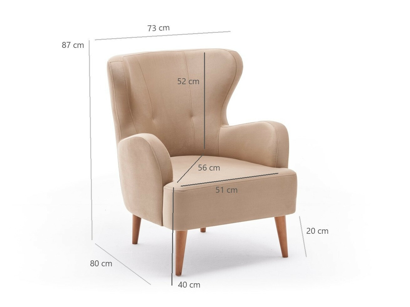 Sillón Altadena 458 (Crema)