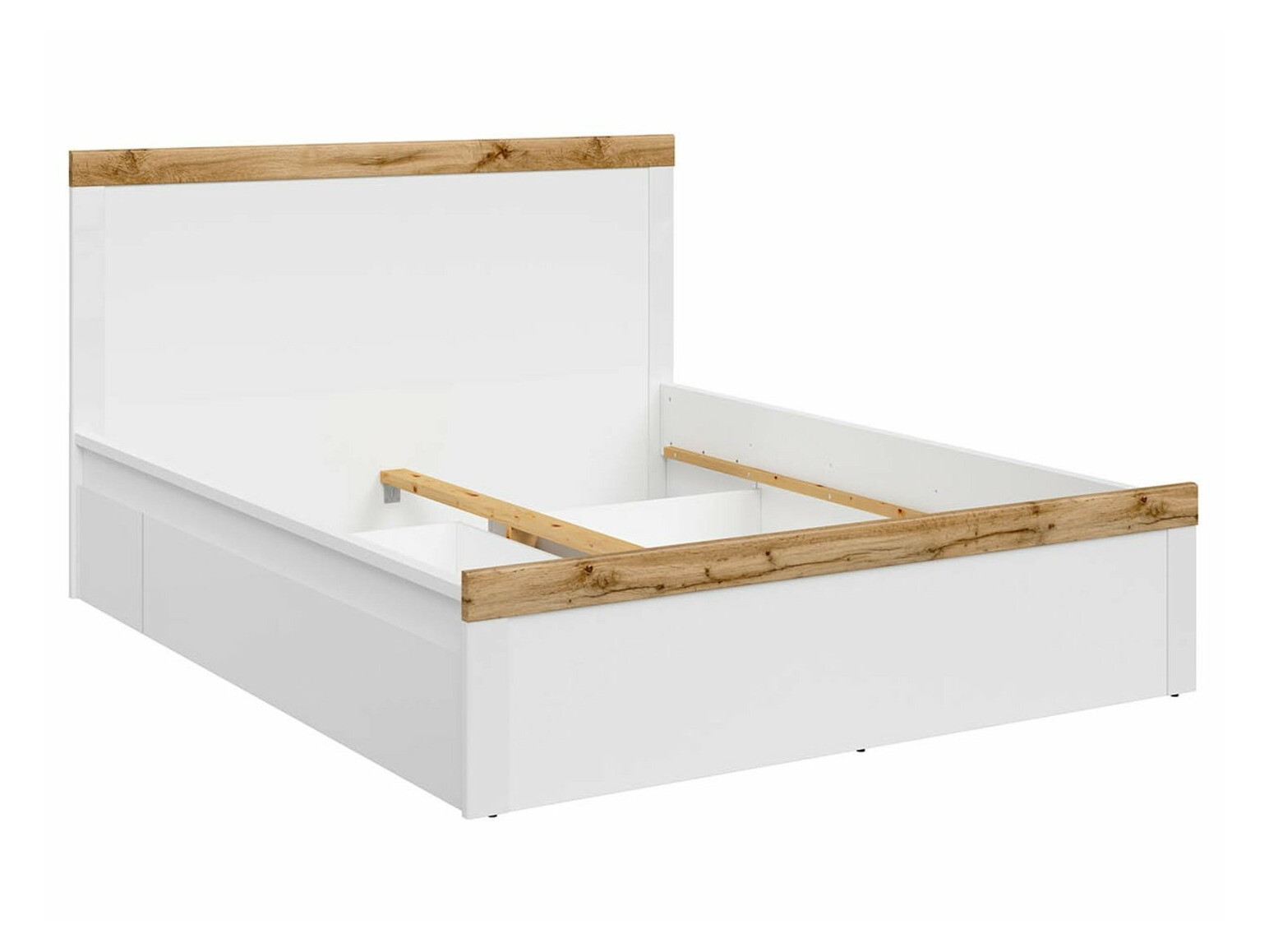 Cama Sonsoru 138 (Blanco + Roble)