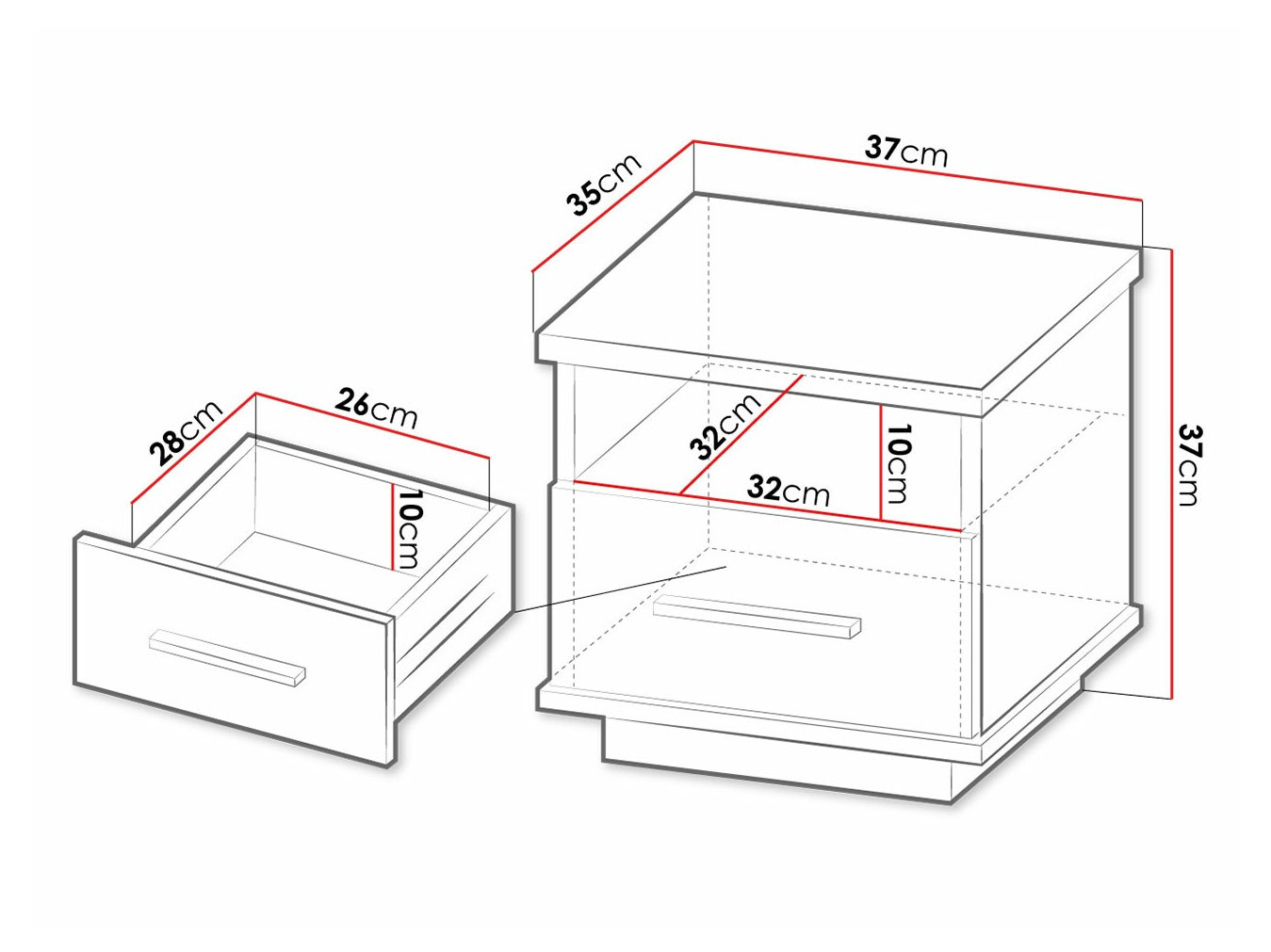 Mesilla de noche Tenodeu 122