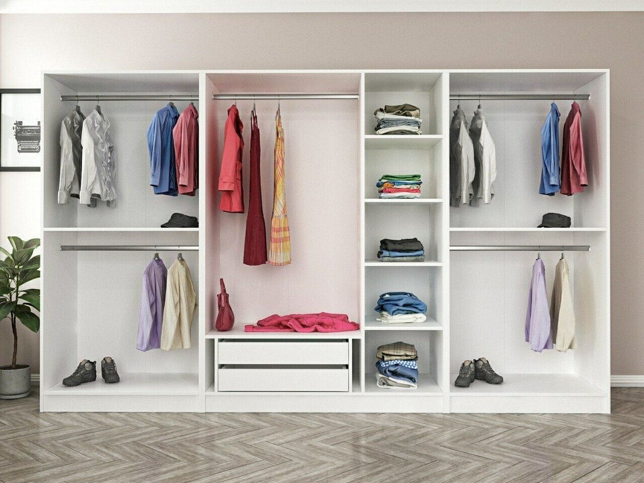 Armario Kailua L267 (Blanco + Antracita)