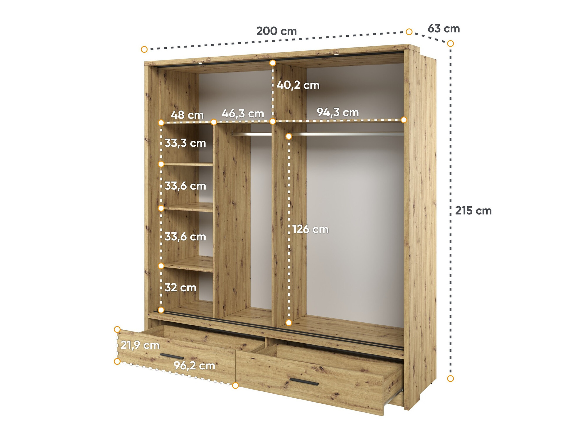 Armario Fresno 104 (Roble Artisan)