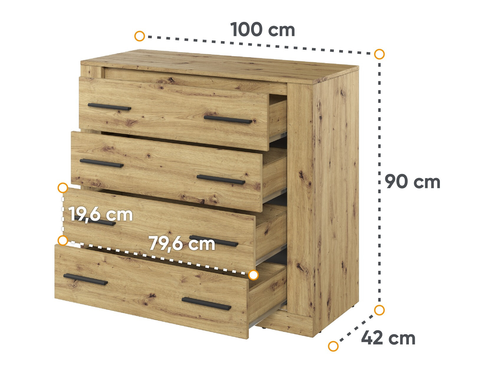 Cómoda Fresno 108 (Roble Artisan)