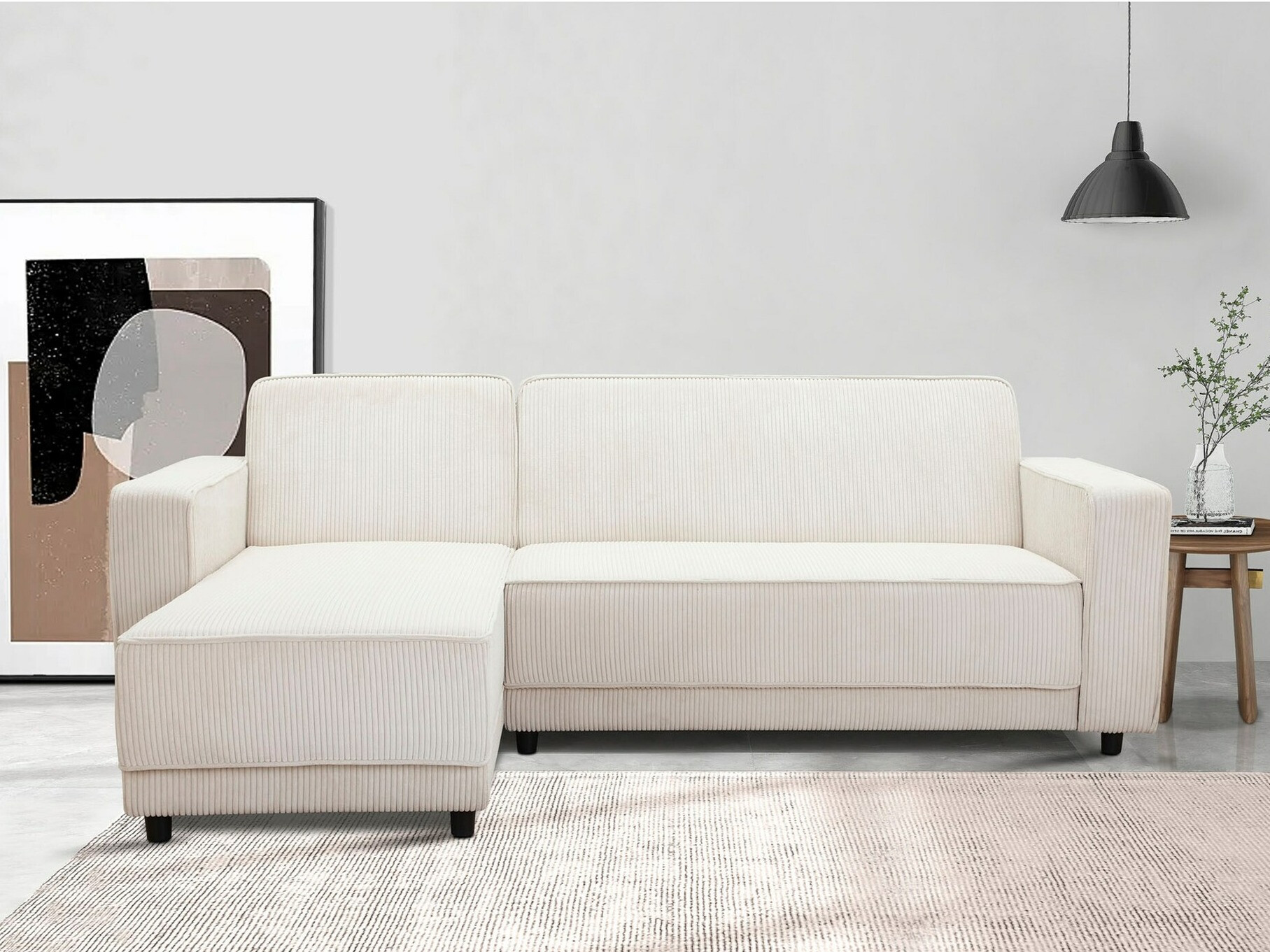 Sofá rinconero Tulsa 633 (Crema)