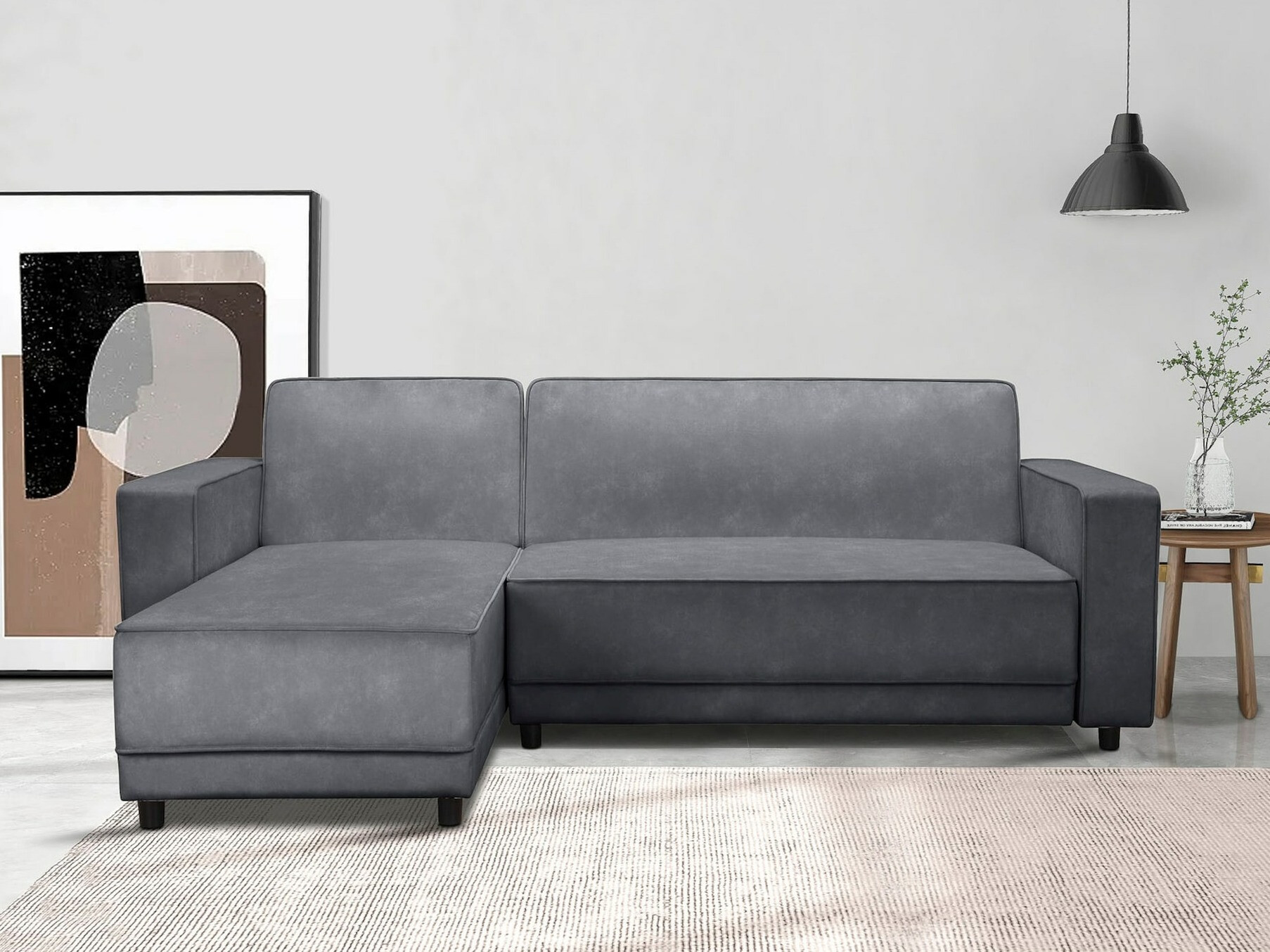 Sofá rinconero Tulsa 634 (Antracita)