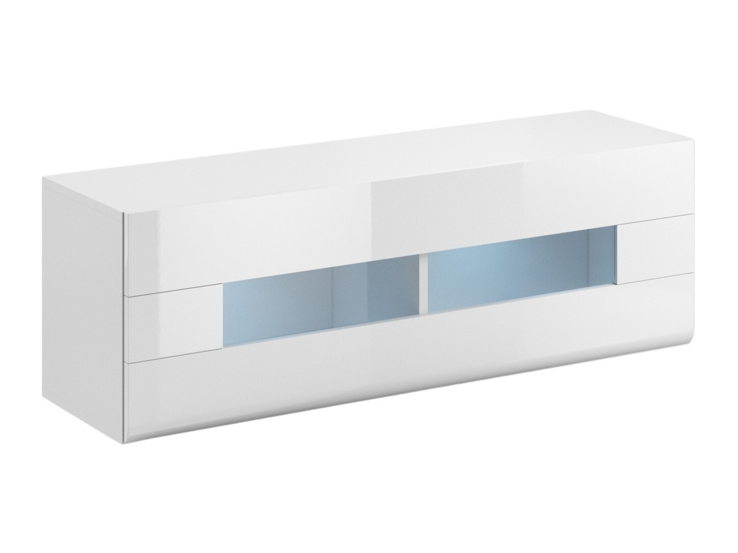 Armario de pared Torsone 116 (Blanco + Blanco brillante)