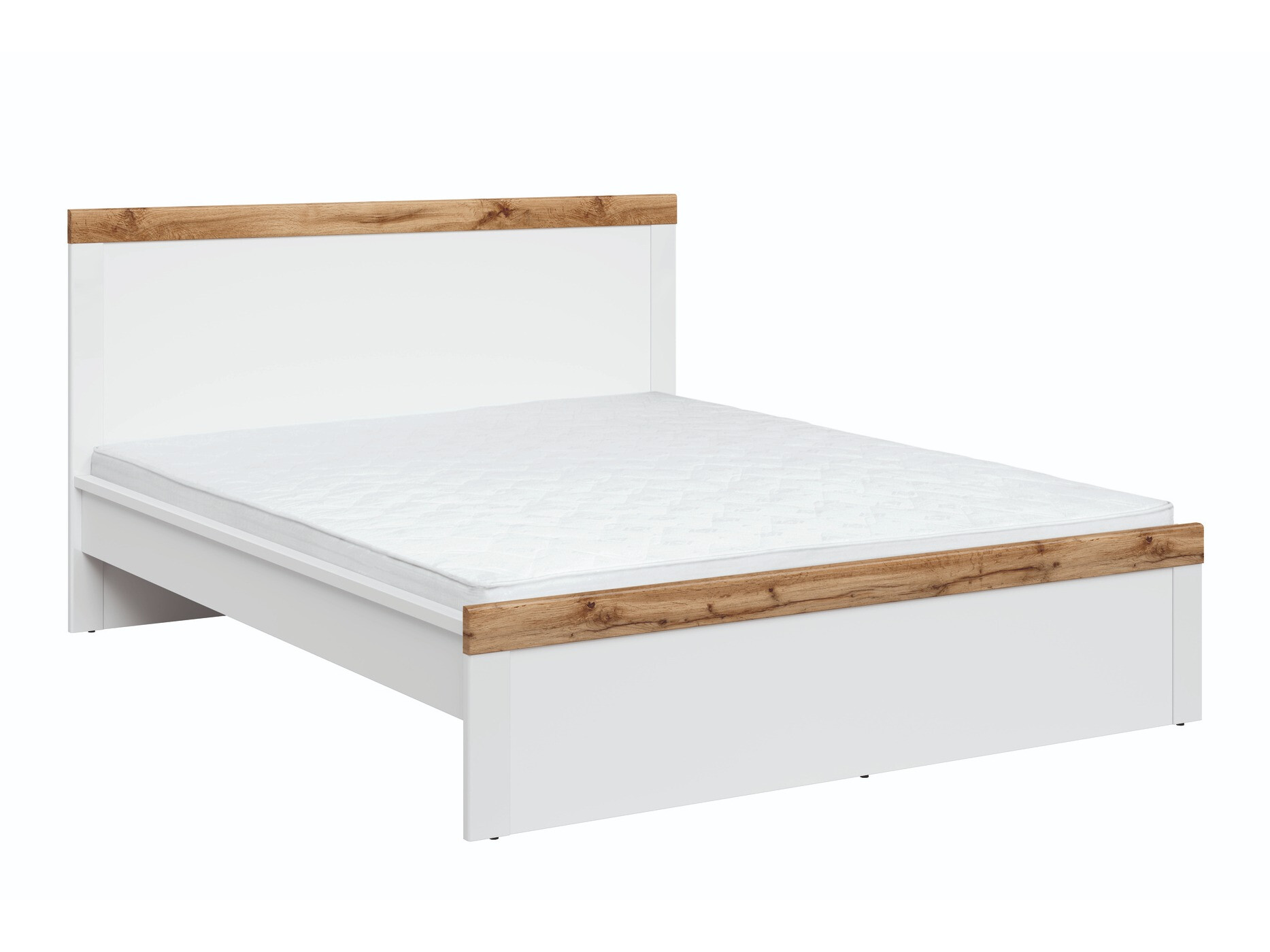 Cama Sonsoru 138 (Blanco + Roble)
