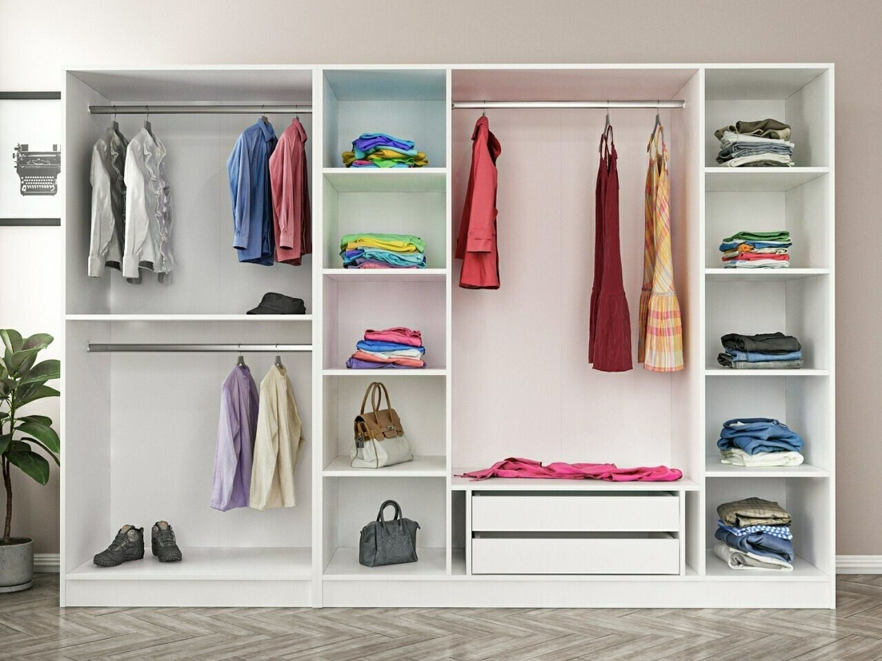 Armario Kailua L315 (Blanco + Antracita)