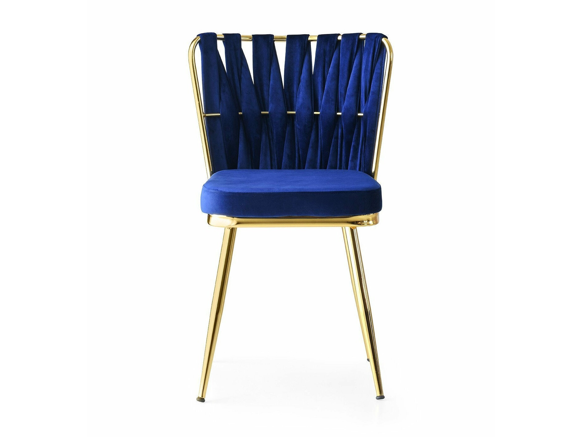 Conjunto de sillas Kailua 1648 (Azul oscuro + Dorado)