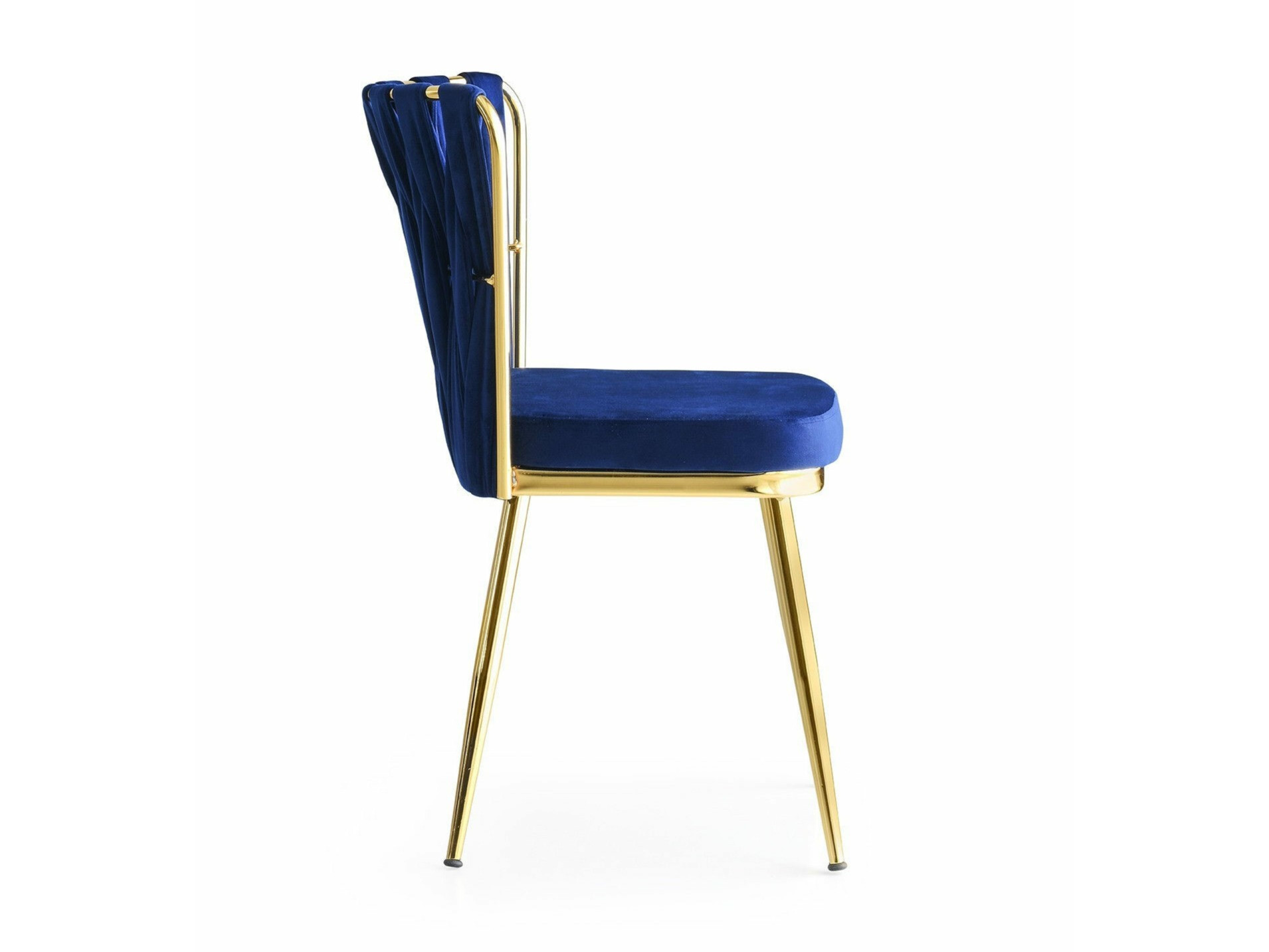 Conjunto de sillas Kailua 1648 (Azul oscuro + Dorado)