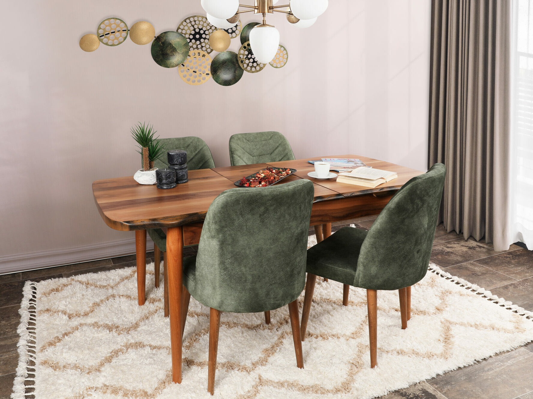 Conjunto de sillas Kailua 1652 (Verde oscuro)