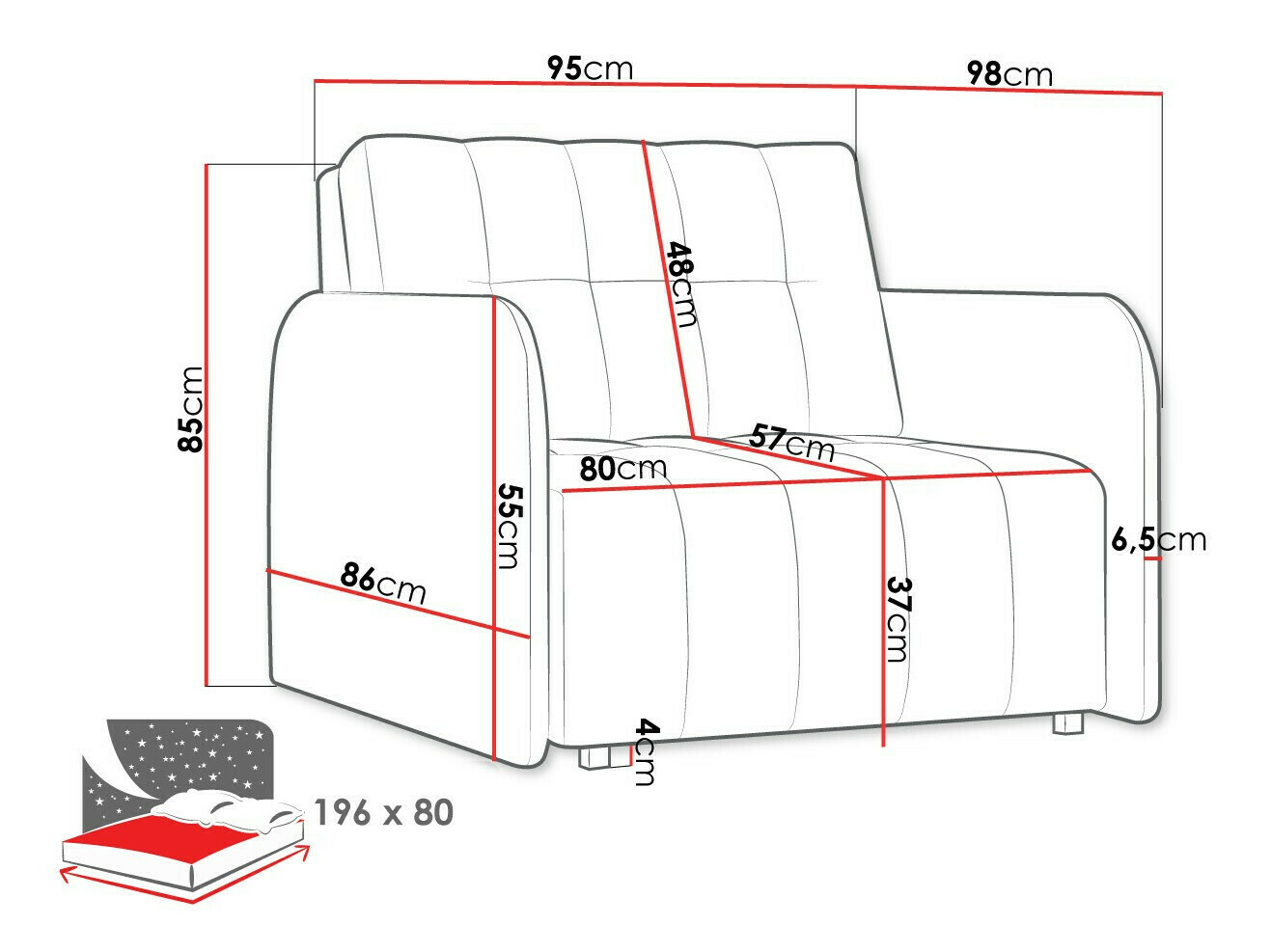 Sillón Columbus 176 (Kronos 22)