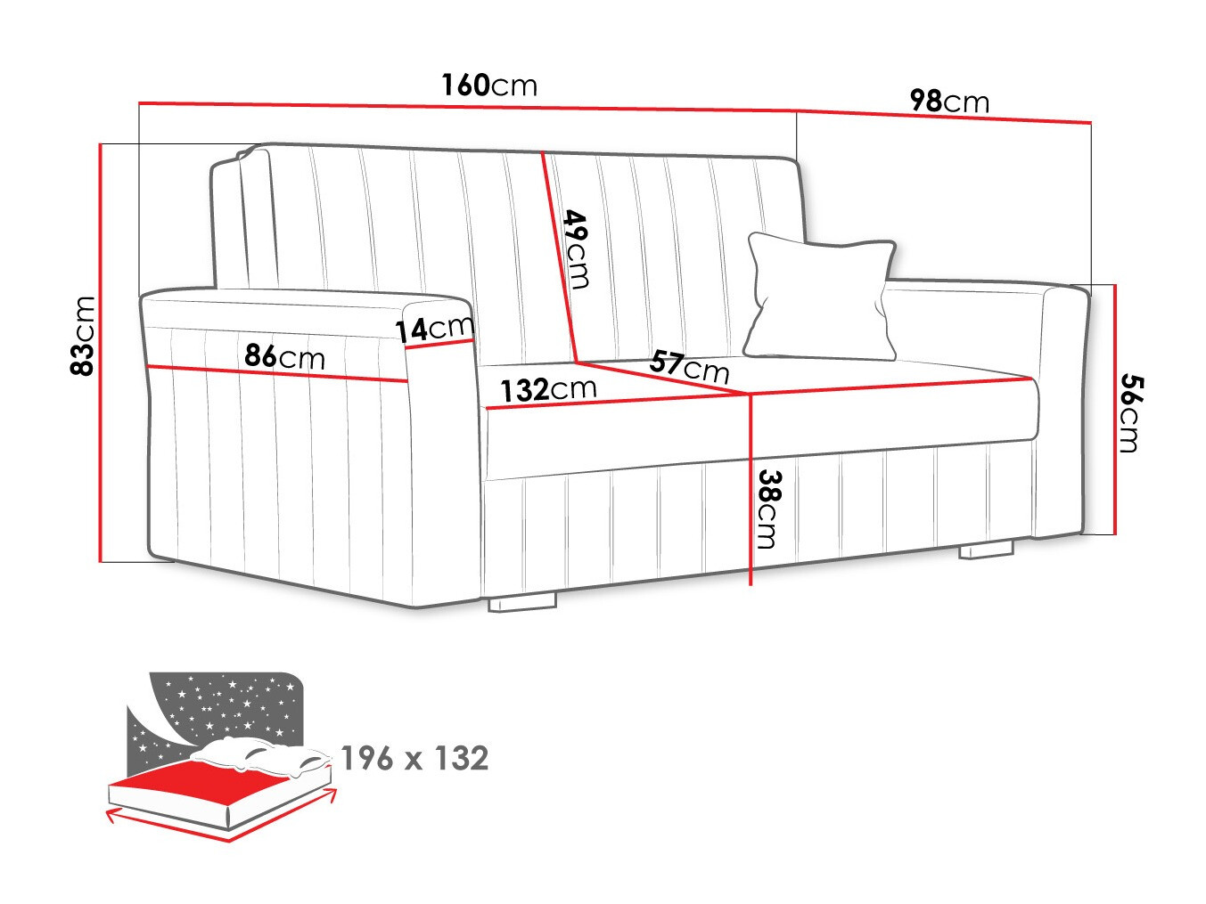 Sofá cama Orinen III (Kronos 31)