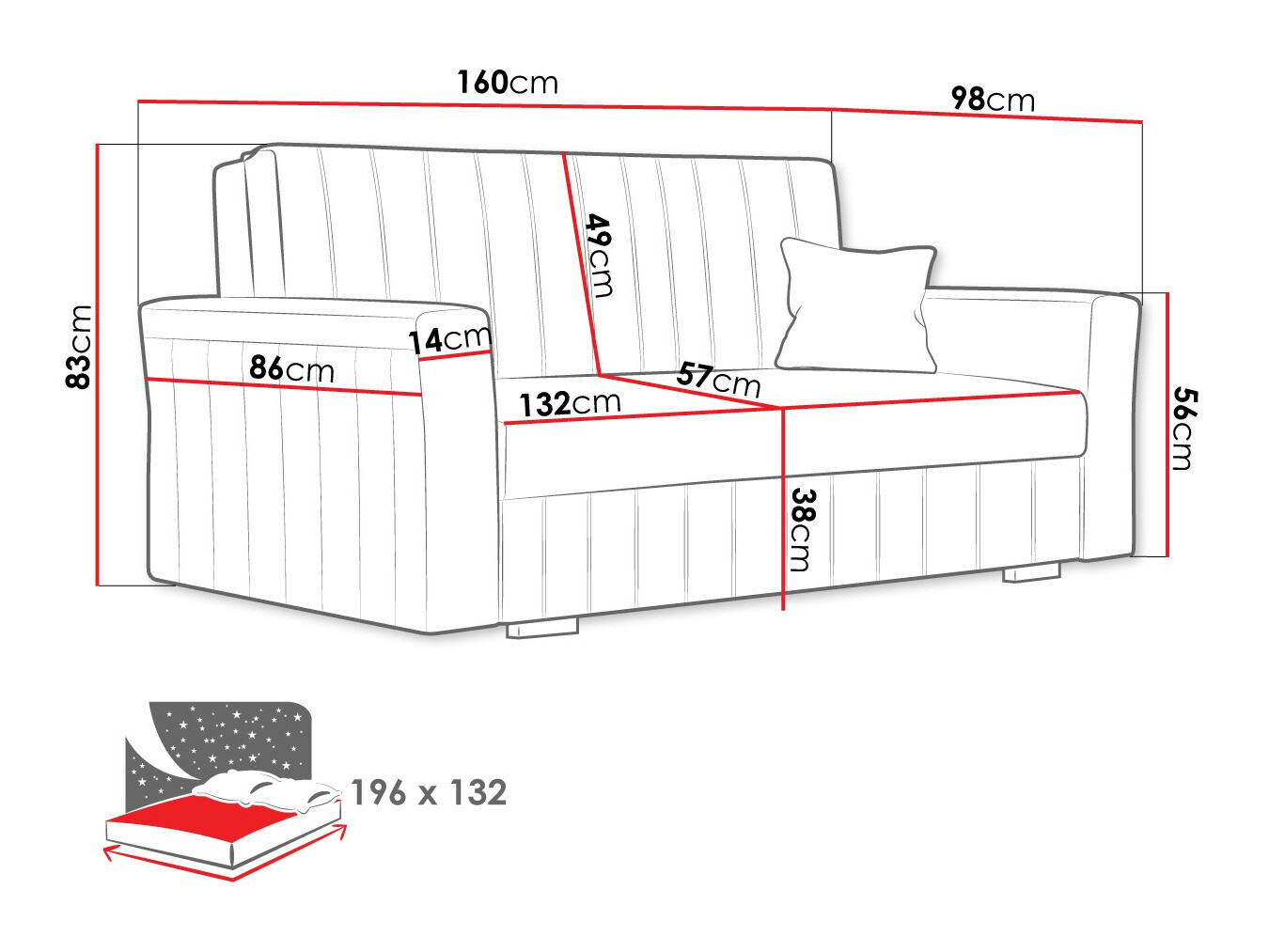 Sofá cama Orinen III (Paros 2)