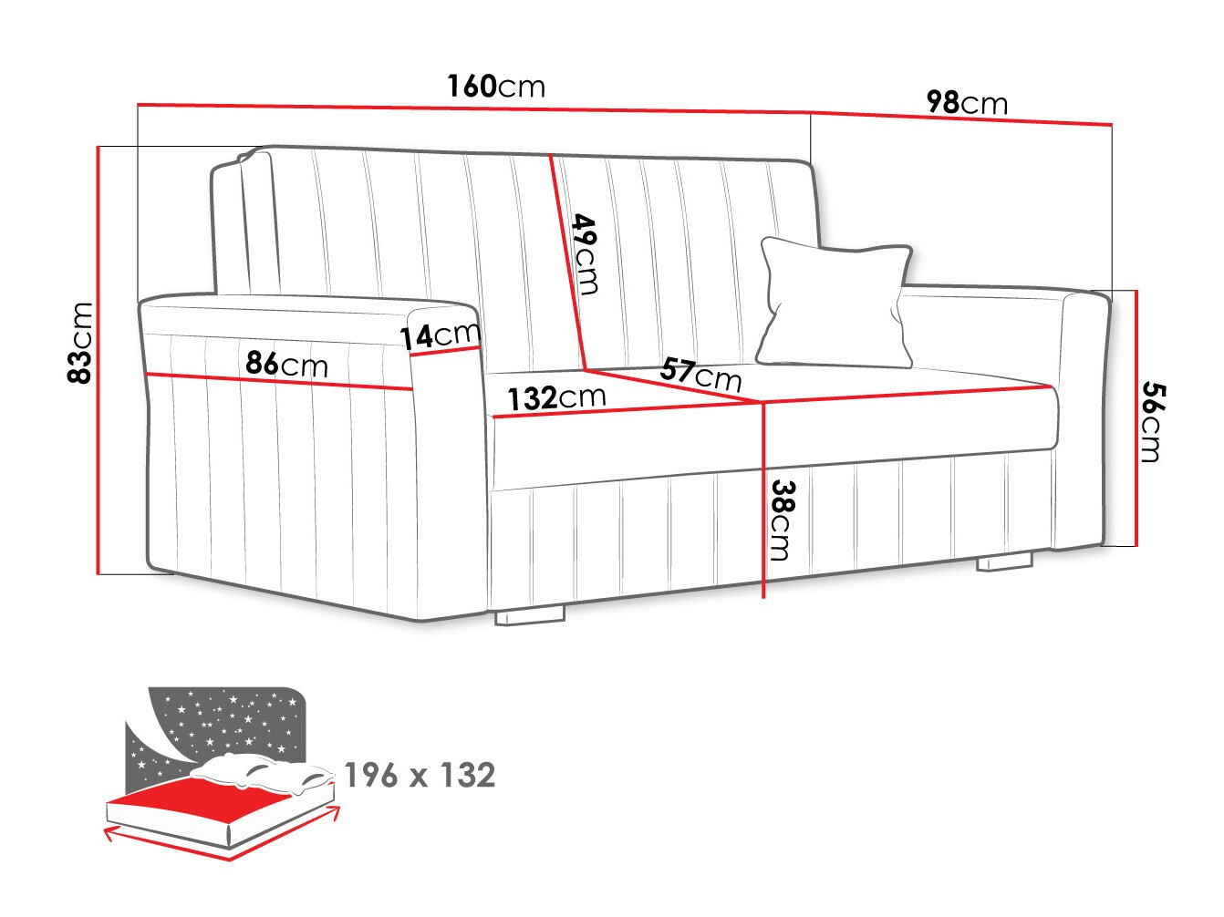 Sofá cama Orinen III (Paros 6)