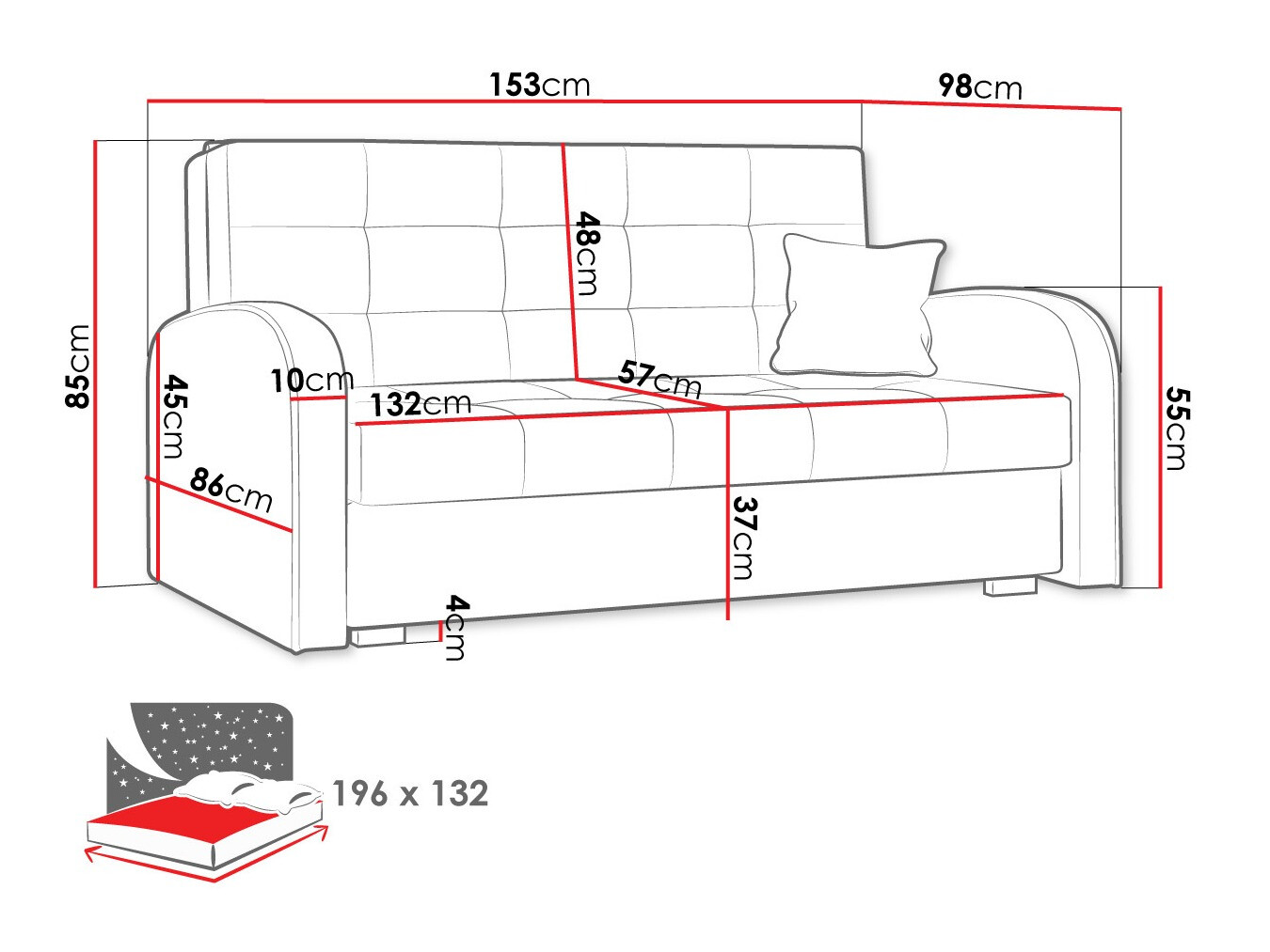 Sofá cama Silona III (Kronos 26)