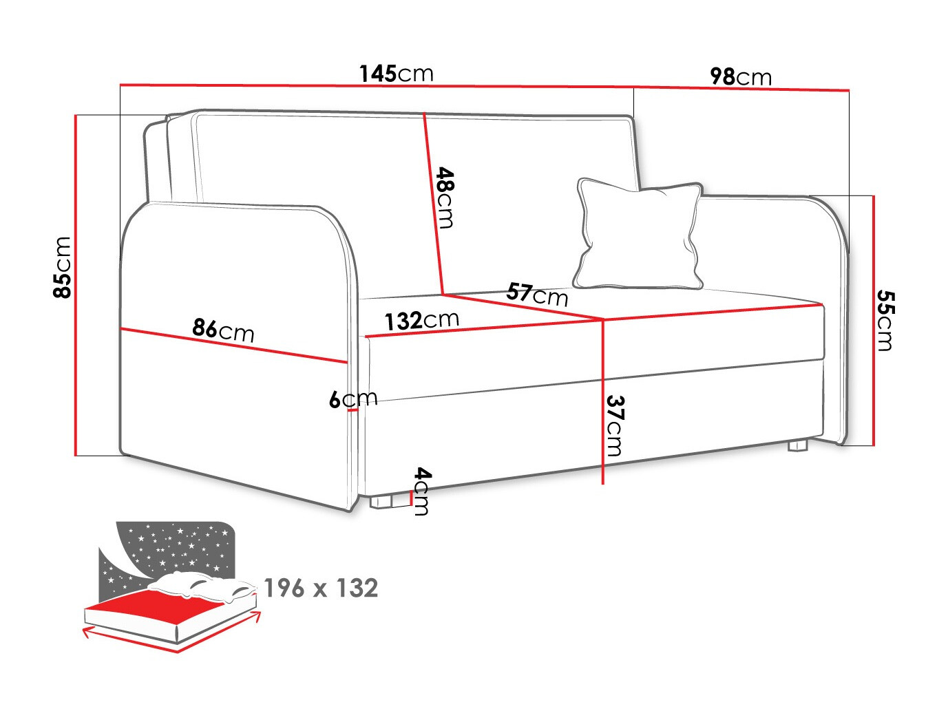 Sofá cama Lirael III (Mono 241)