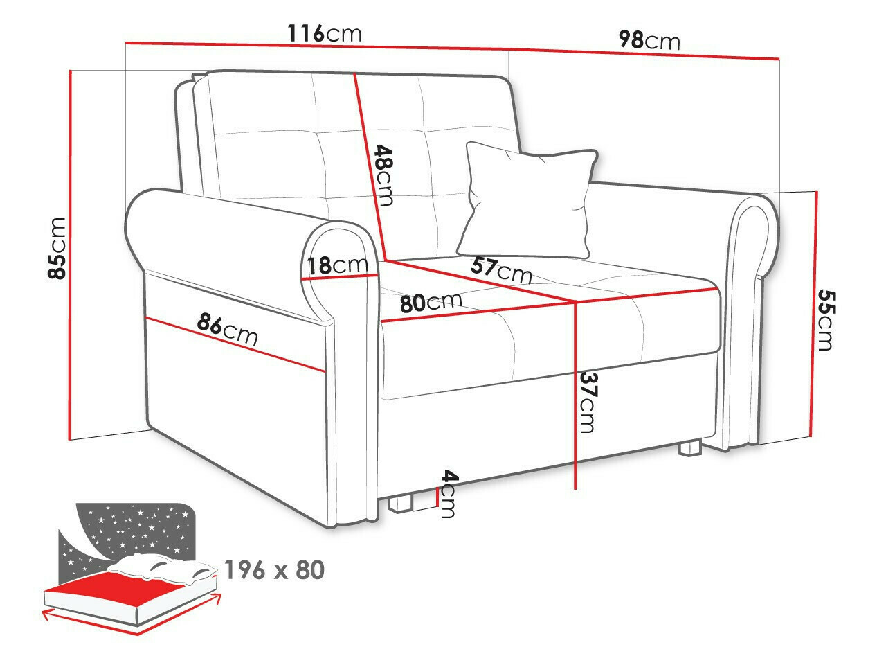 Sillón Columbus 127 (Mono 246)