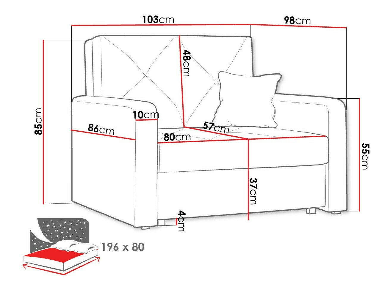 Sillón Columbus 167 (Trinity 16)