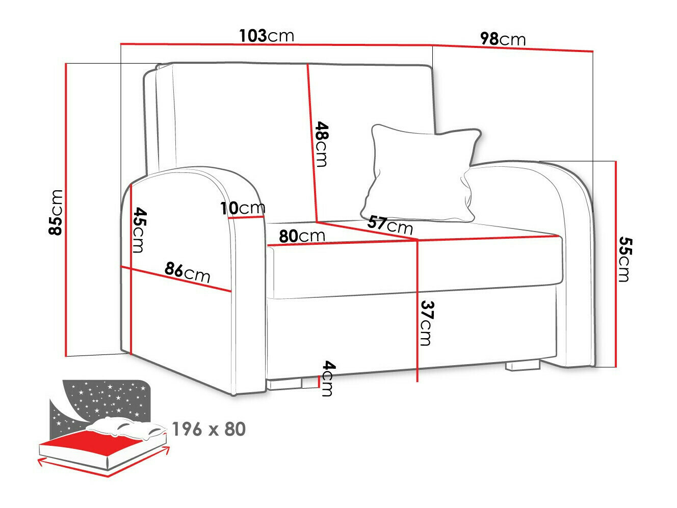 Sillón Galona I (Mono 244 + Sorriso 4)