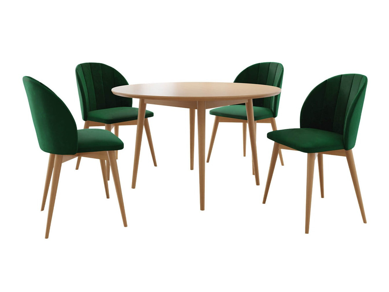 Conjunto de comedor Racine 127 (Marrón + Magic Velvet 2225)