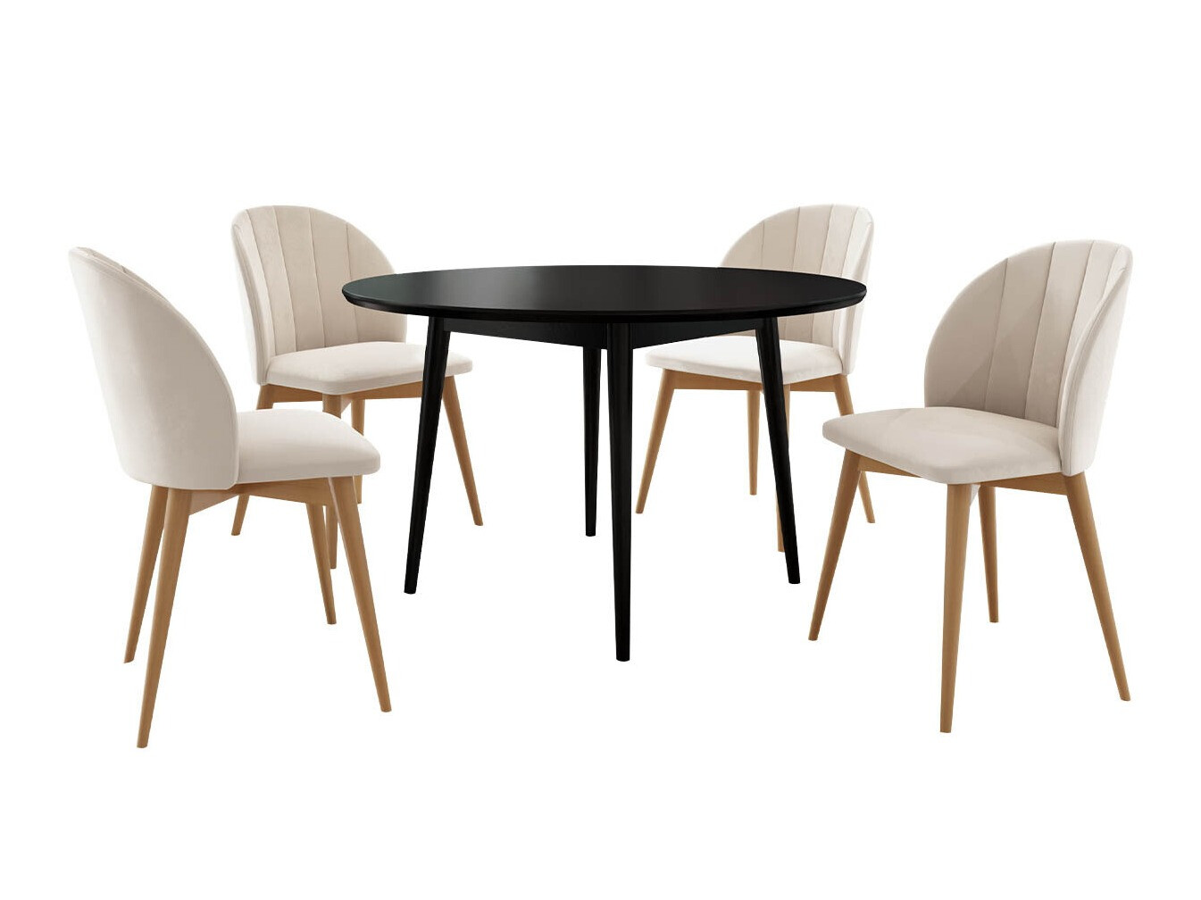 Conjunto de comedor Racine 127 (Marrón + Magic Velvet 2250)