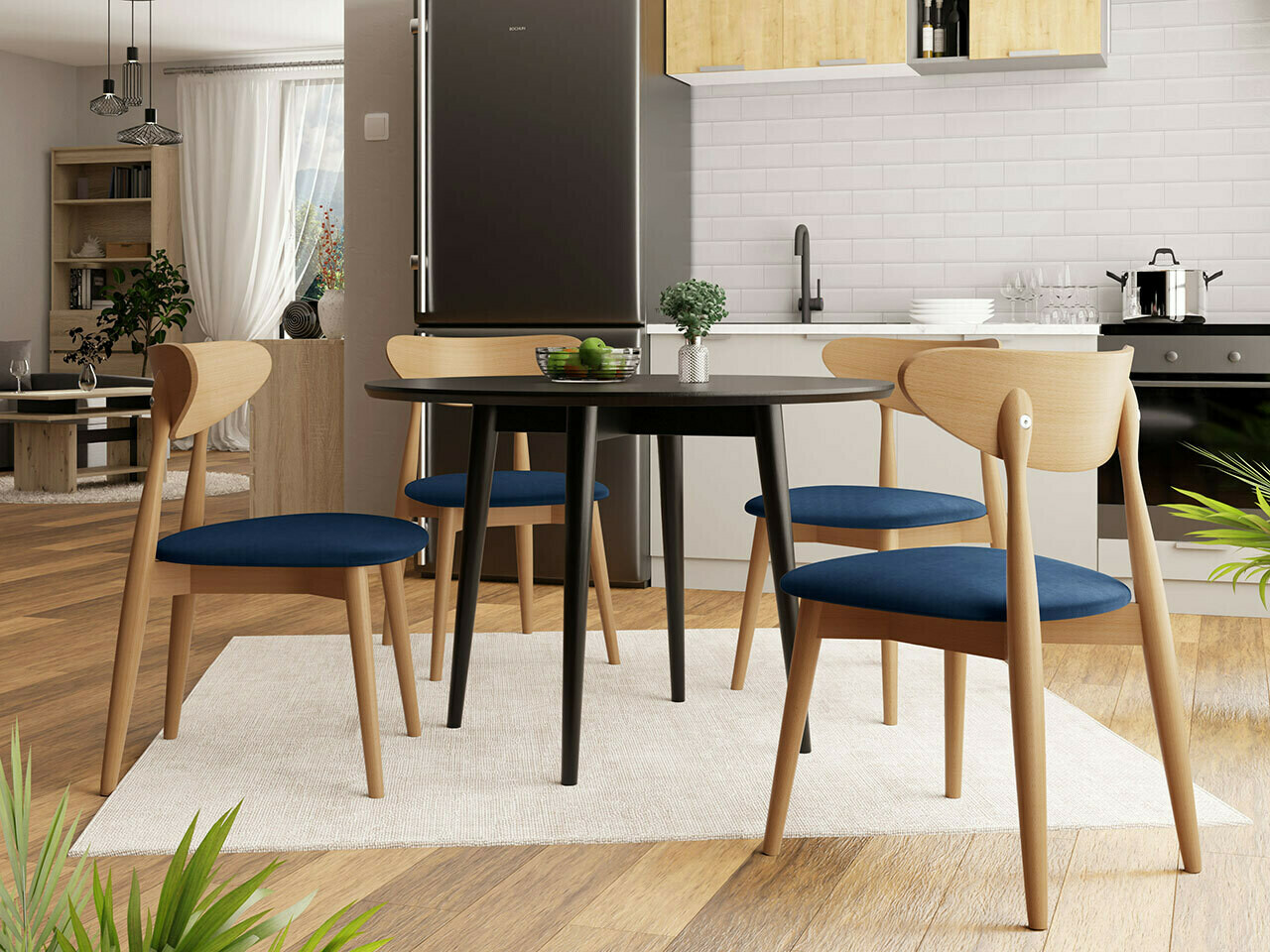 Conjunto de comedor Racine 124 (Marrón)