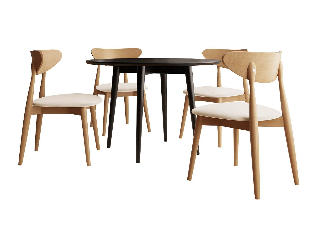 Conjunto de comedor Racine 124 (Marrón)