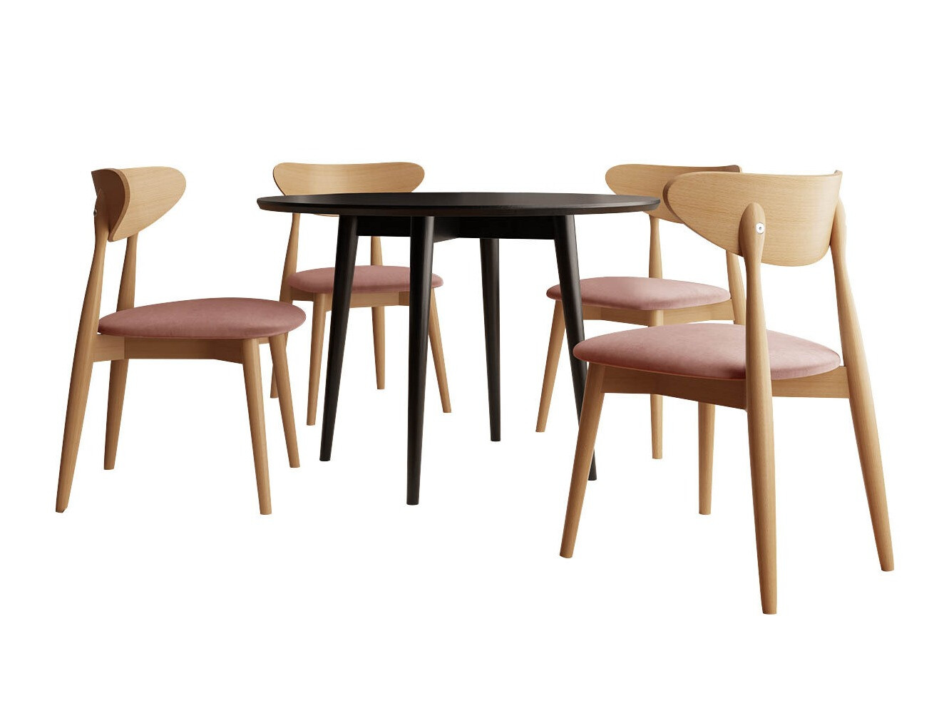 Conjunto de comedor Racine 124 (Marrón)