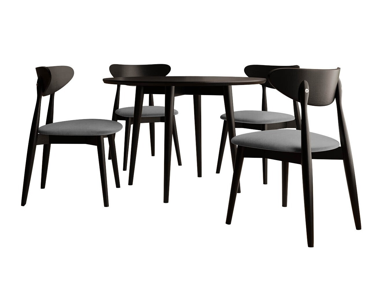 Conjunto de comedor Racine 124 (Negro)