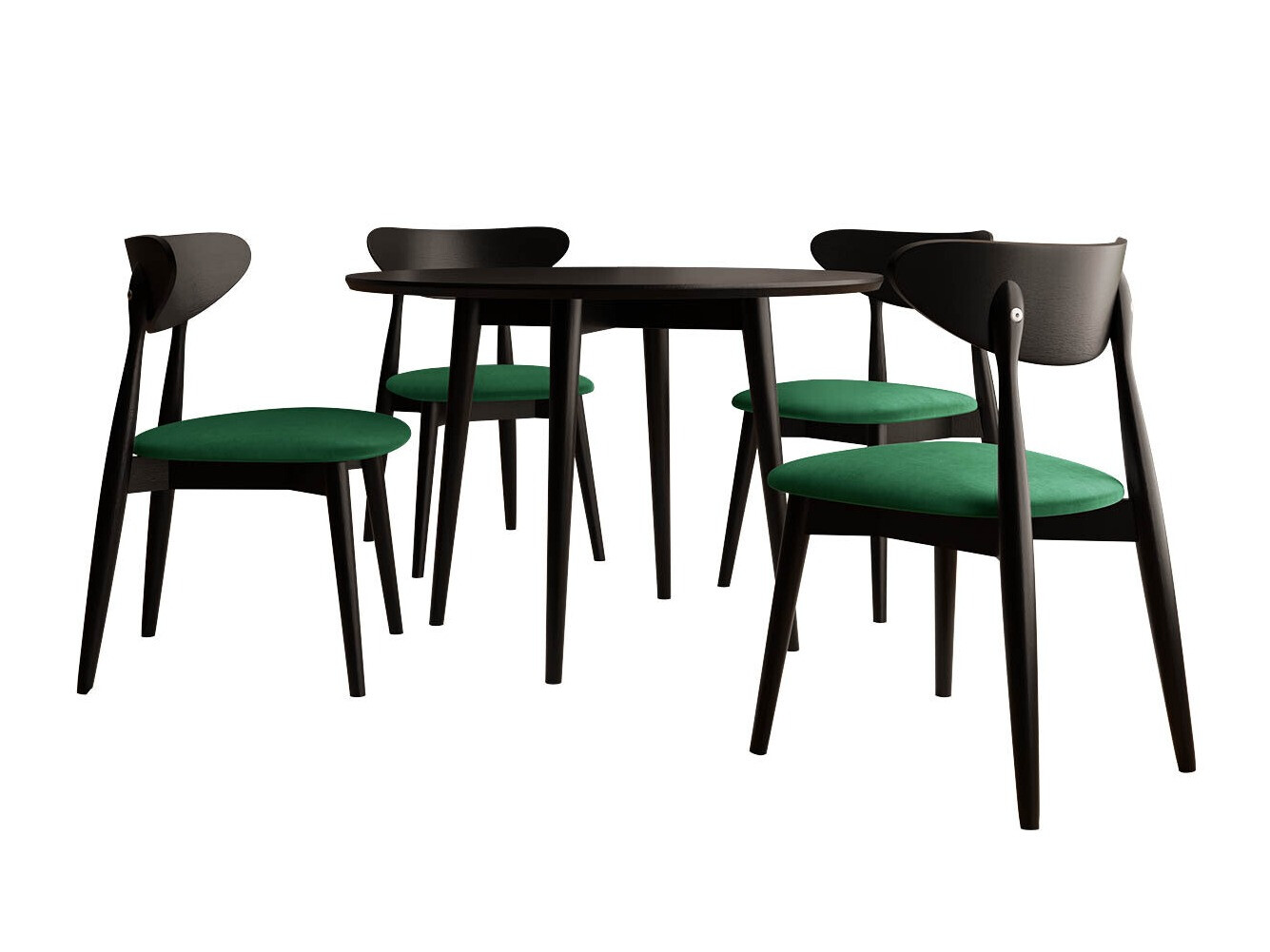 Conjunto de comedor Racine 124 (Negro)