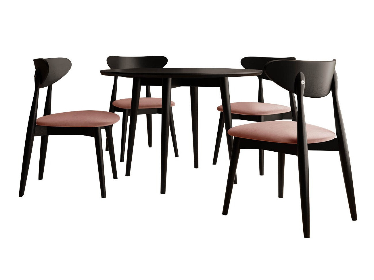 Conjunto de comedor Racine 124 (Negro)