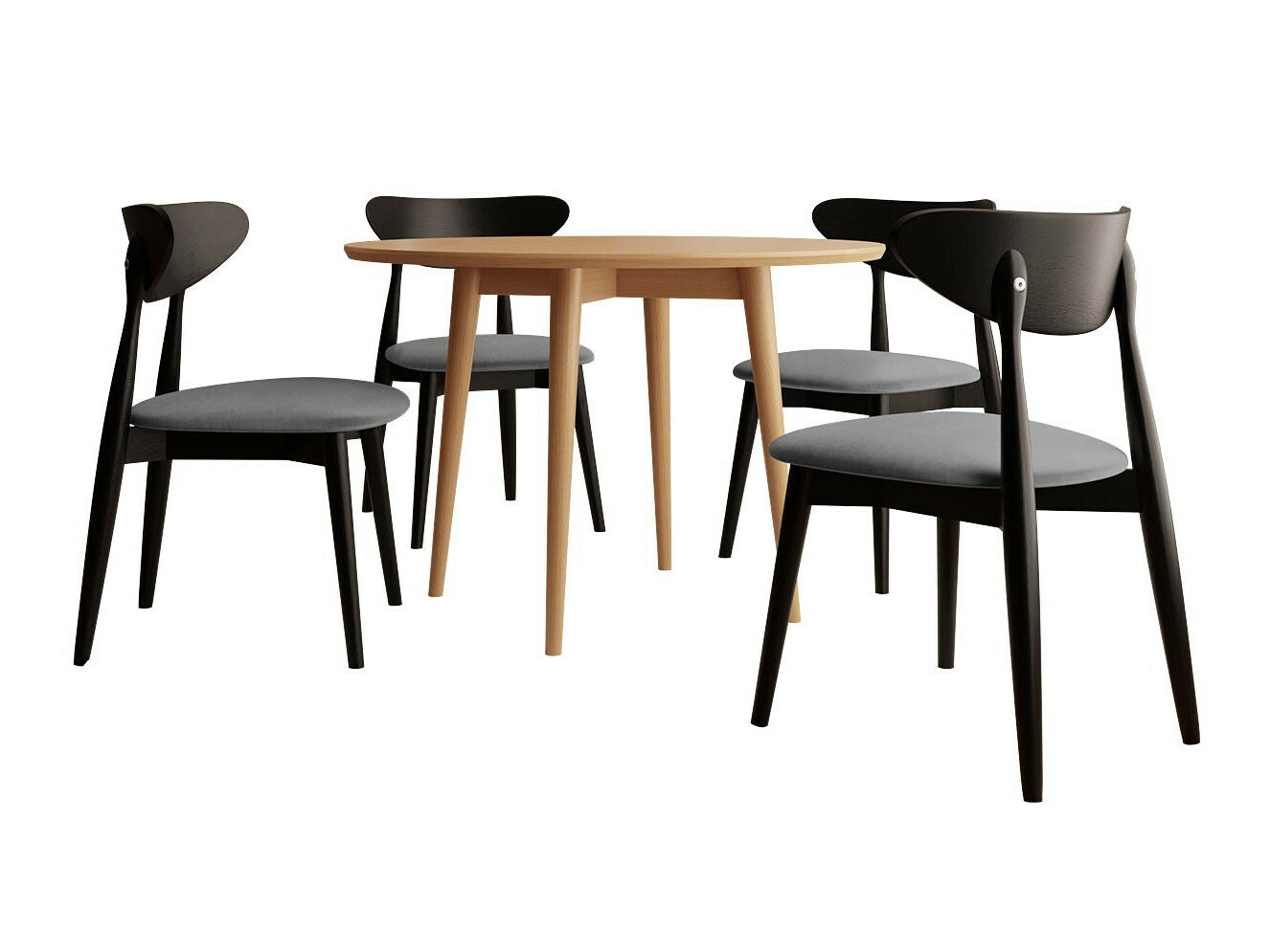 Conjunto de comedor Racine 124 (Negro)