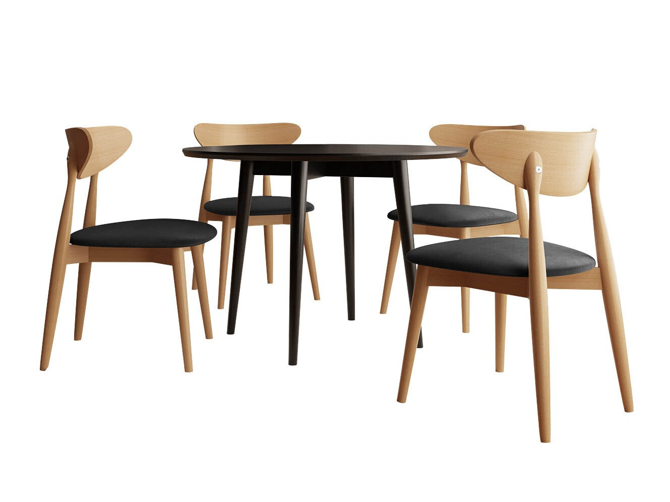 Conjunto de mesas y sillas para comedor Racine 124 (Marrón)