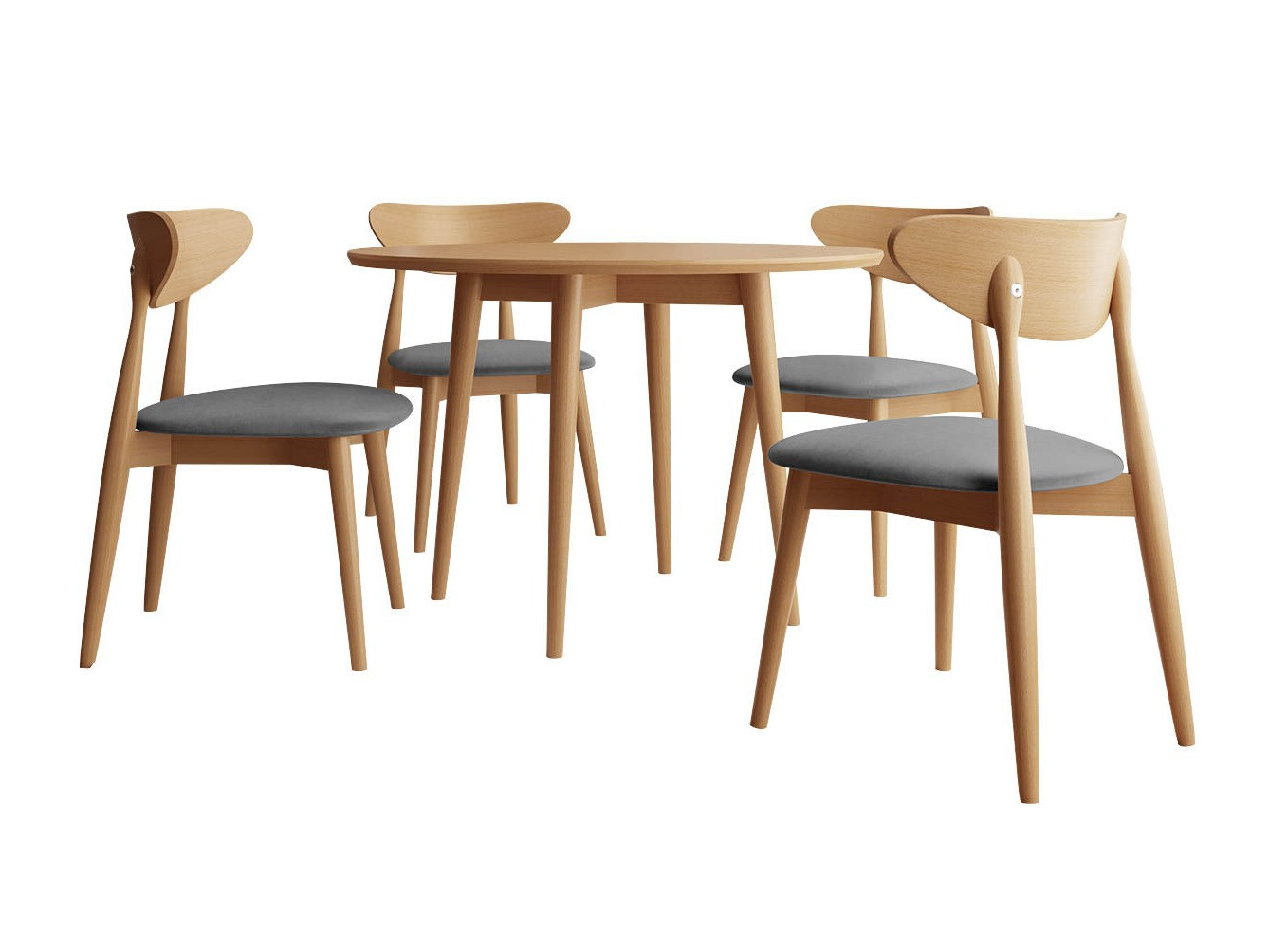 Conjunto de mesas y sillas para comedor Racine 124 (Marrón)