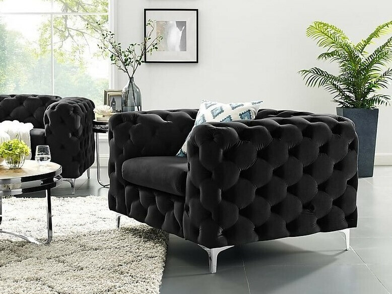 Chesterfield sillón Irving A105 (Negro)