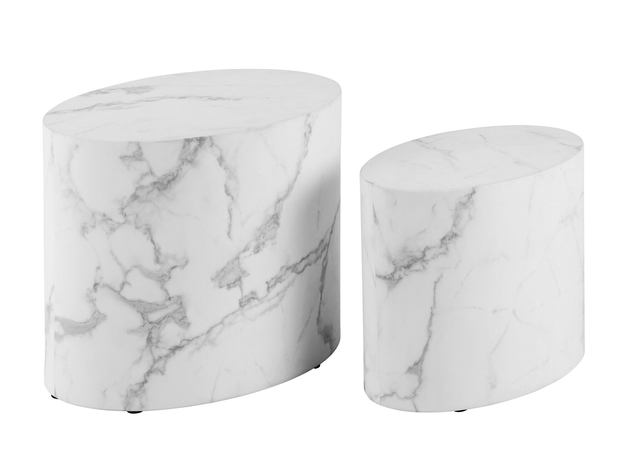 Conjunto de mesas auxiliares Norsica 587 (Mármol blanco)